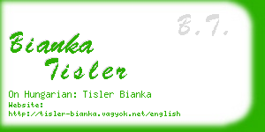 bianka tisler business card